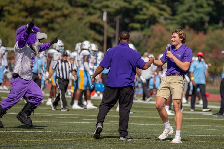  As a part of the Skyhawk Squad, students gain experience in D1 athletics working operations, ticketing, promotions, fan engagement, and so much more! 