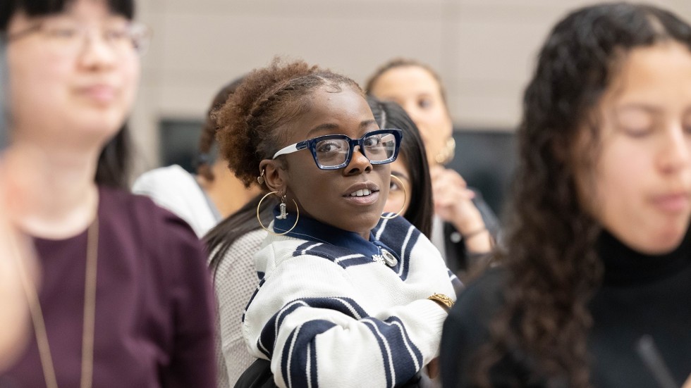 Student in class