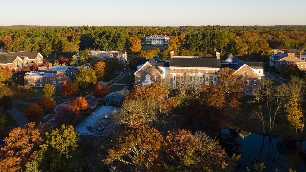 Aerial photo of campus