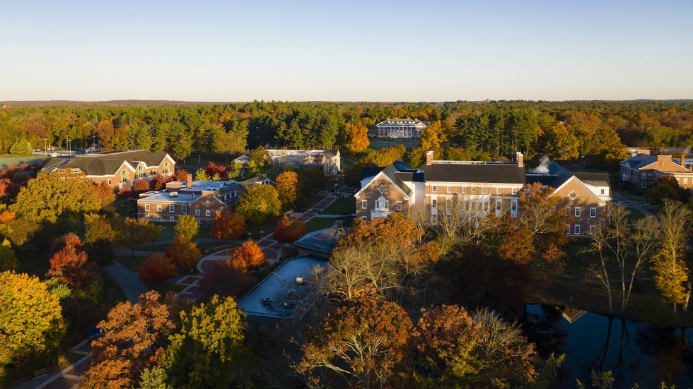 Aerial photo of campus