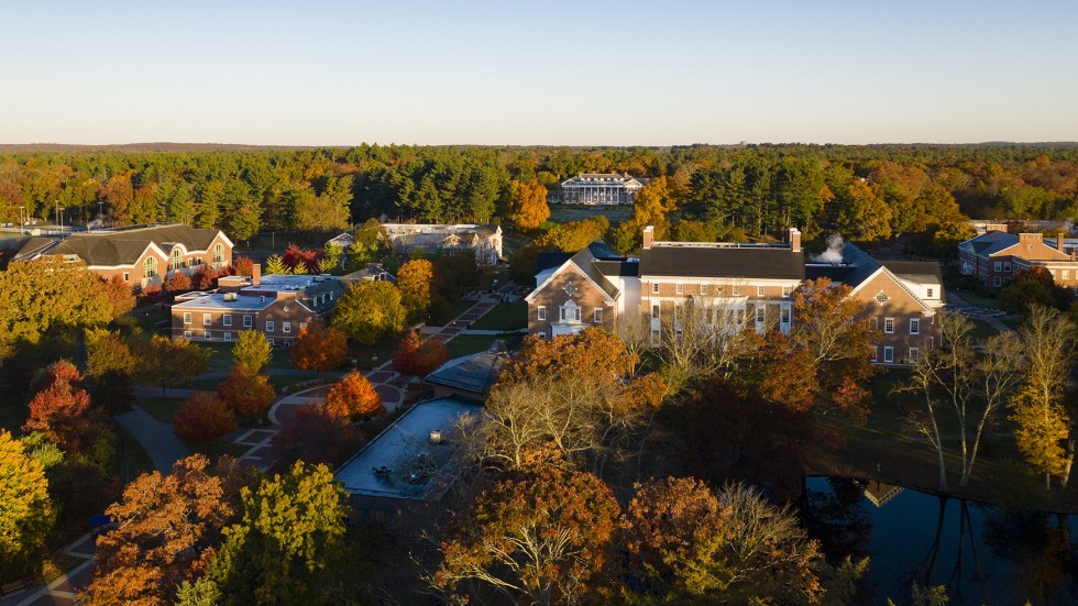 Aerial photo of campus