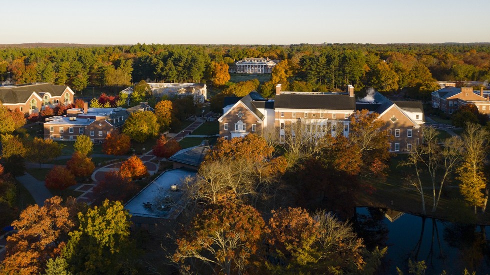 Aerial photo of campus