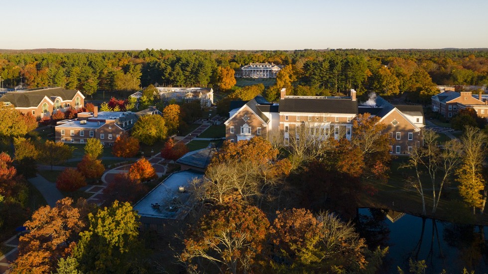 Aerial photo of campus