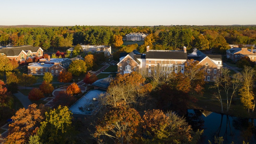 Aerial photo of campus