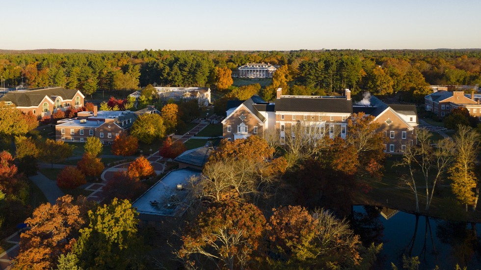 Aerial photo of campus