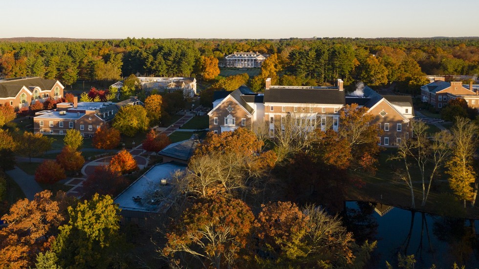 Aerial photo of campus