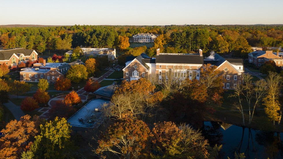 Aerial photo of campus