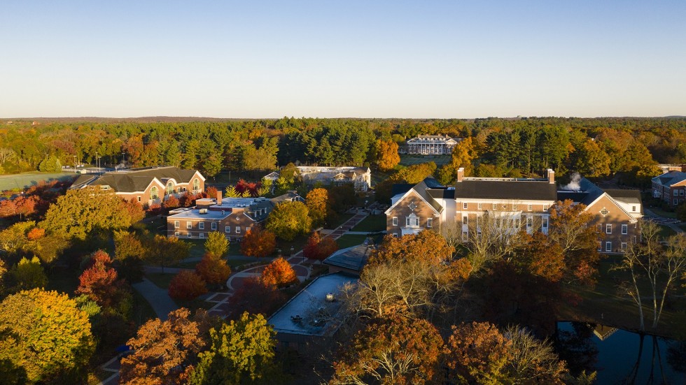 Aerial photo of campus