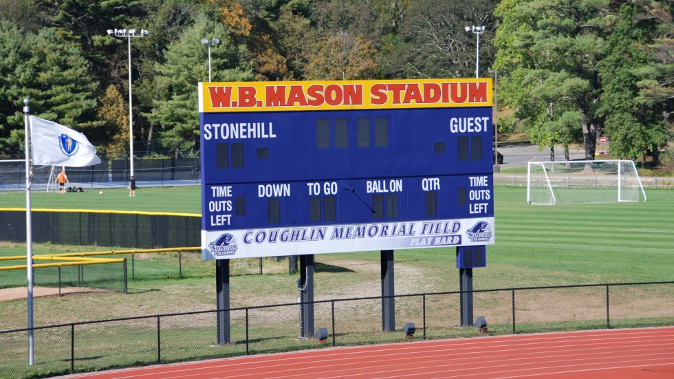 Scoreboard at Coughlin Memorial Field