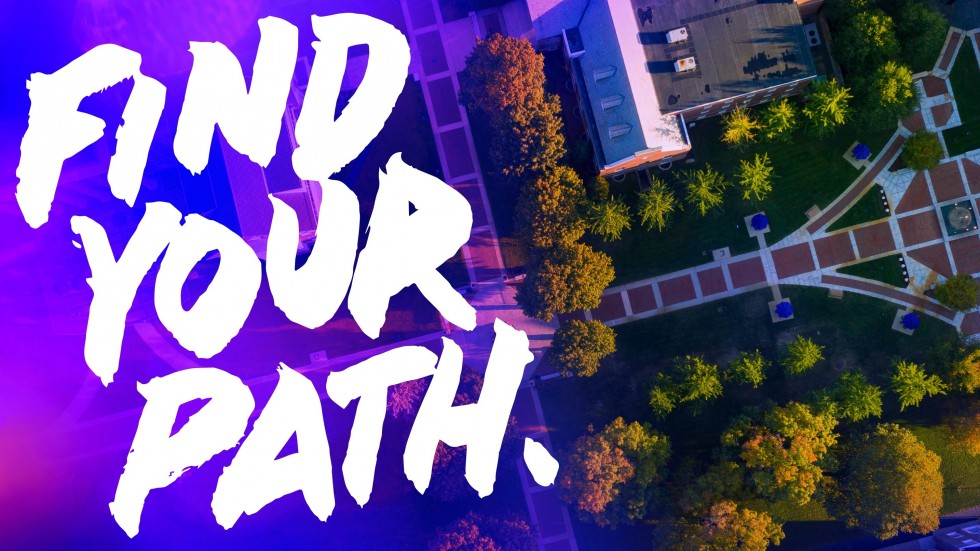 Find Your Path with image of campus
