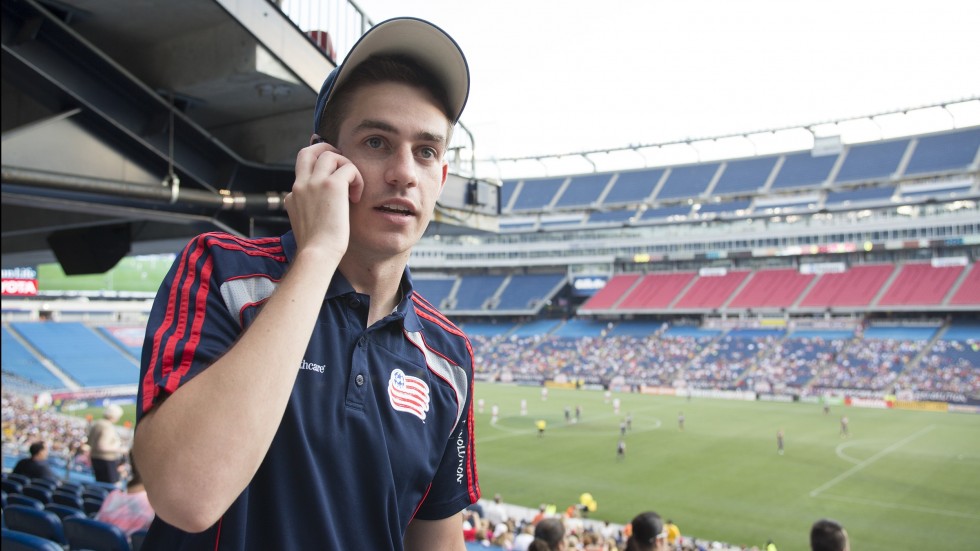 Peter Sullivan ’13, marketing and sales intern for the New England Revolution, Gillette Stadium, Foxboro, MA.