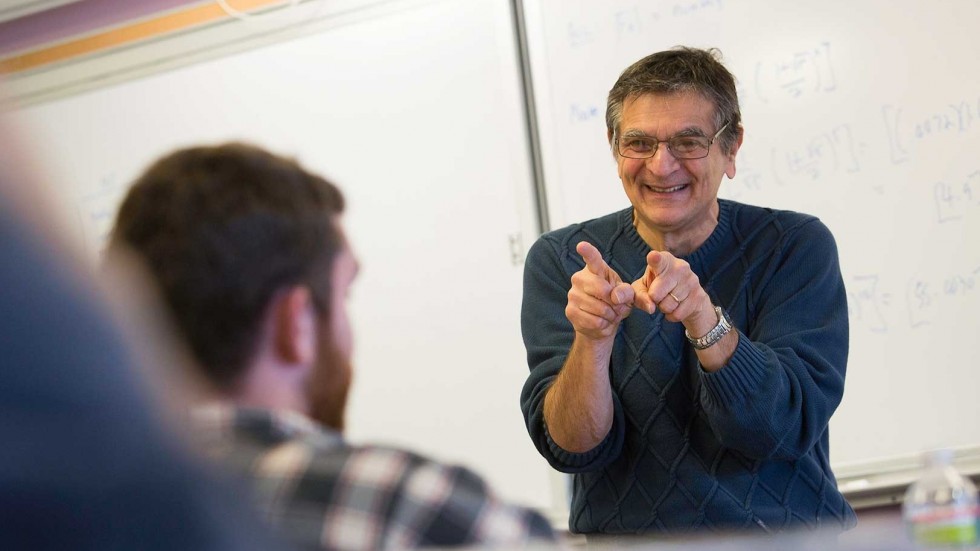 Ralph Bravaco, department chair Computer Science, teaching class