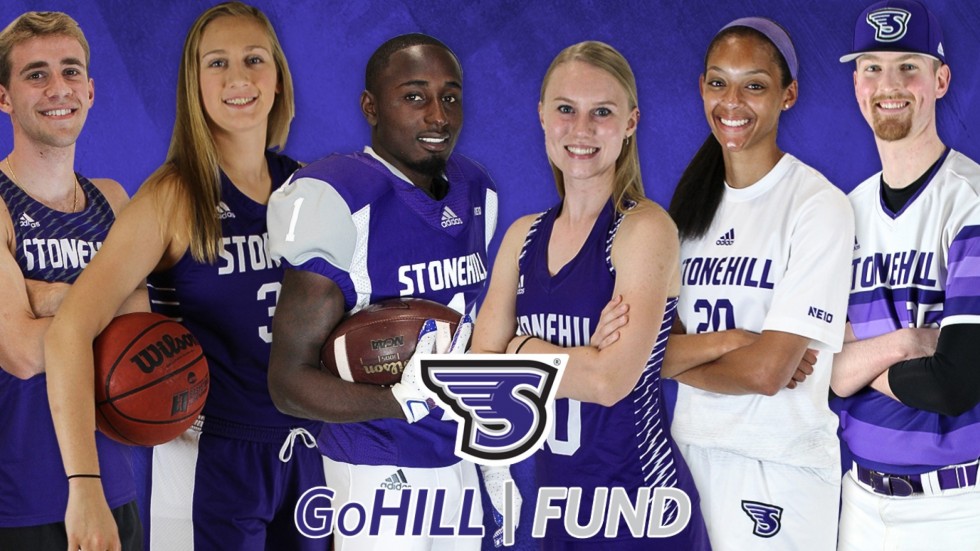 student-athletes with text GoHill Fund