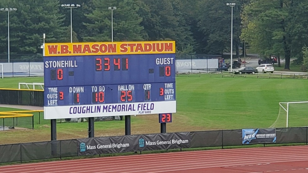Scoreboard at Coughlin Memorial Field