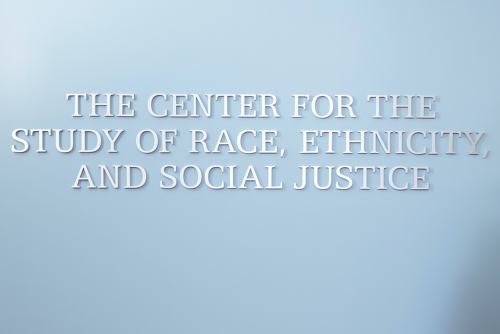 Sign for the Center for the Study of Race, Ethnicity and Social Justice.