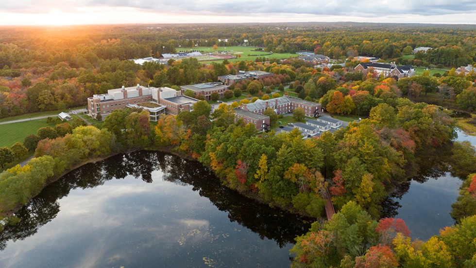 Aerial shot of campus