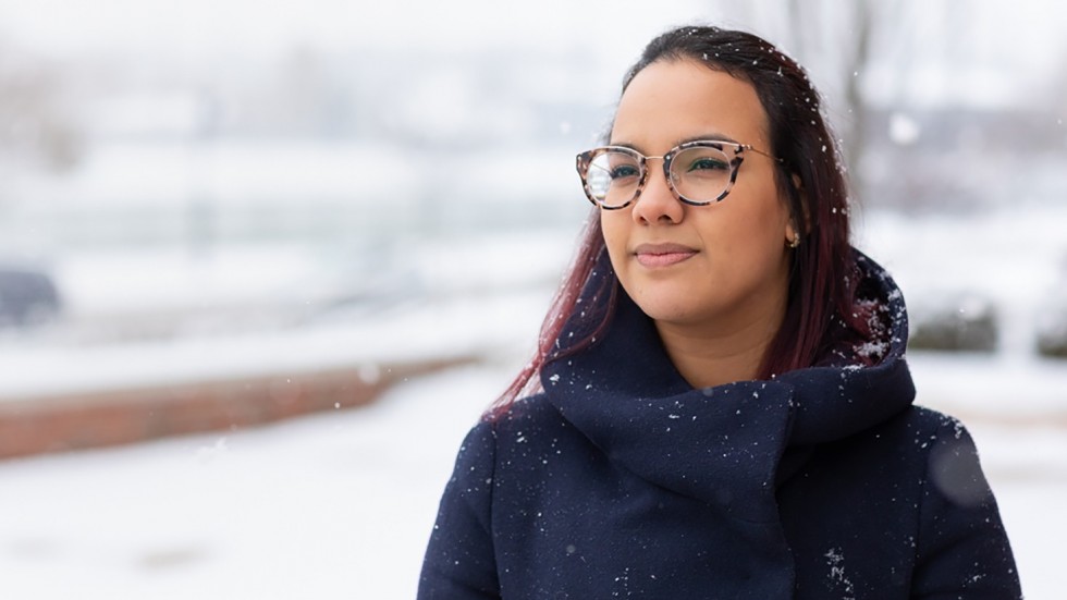 Photos of student in snow