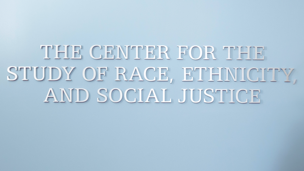 Sign for the Center for the Study of Race, Ethnicity and Social Justice.