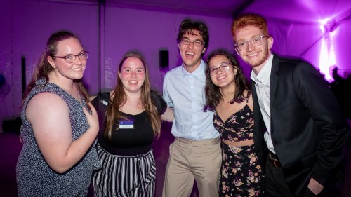 Group of students posing for photo