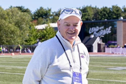 Paul Finn ’71 on football field