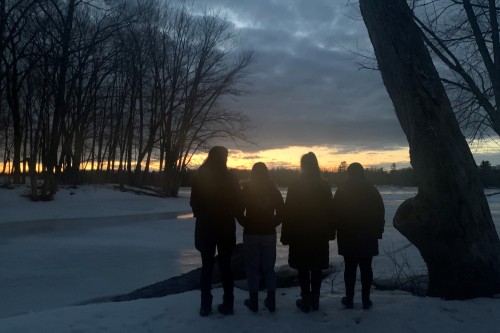 H.O.P.E. Maine attendees watch the sunset