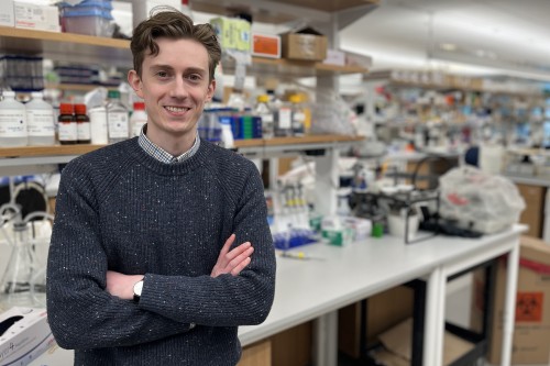 Robert Murphy ’23, currently a research assistant at UMass Chan Medical School in Worcester, who plans to begin medical school in the fall. 