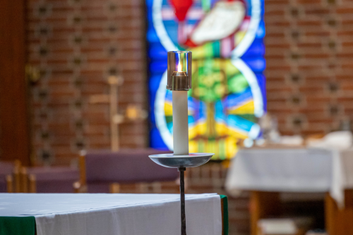 Candle in Stonehill chapel