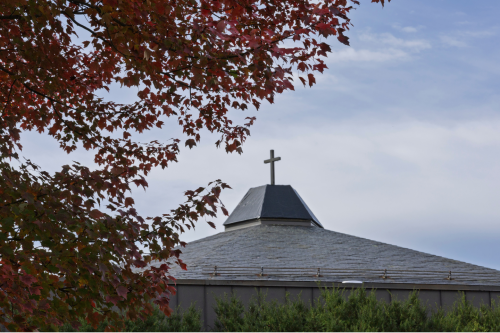 Cross atop Chapel of Mary