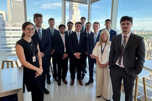 Stonehill students on Wall Street