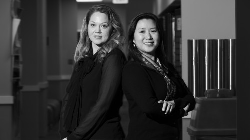 Associate professors of history Linzy Brekke-Aloise and Karen Teoh
