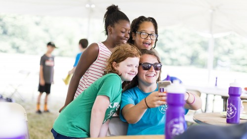 Camp Shriver campers play outside