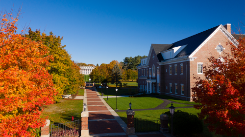 Stonehill campus in the fall
