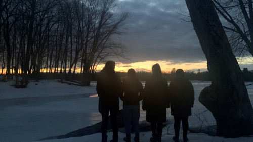 H.O.P.E. Maine attendees watch the sunset