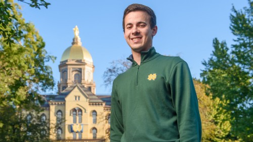 Stonehill student at Notre Dame