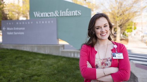 Sarah Hill ’14, a mental health research assistant at Women & Infants Hospital in Providence