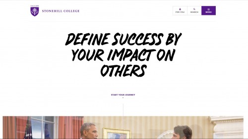 Stonehill College Homepage - Define Success by Your Impact On Others
