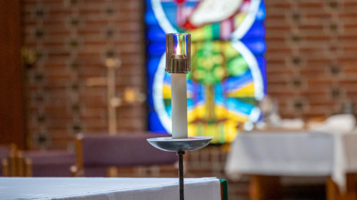 Candle in Chapel of Mary