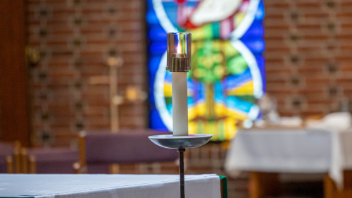 Candle in Stonehill chapel