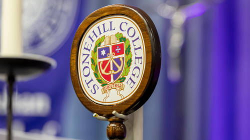 Stonehill College mace/staff