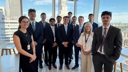 Stonehill students on Wall Street