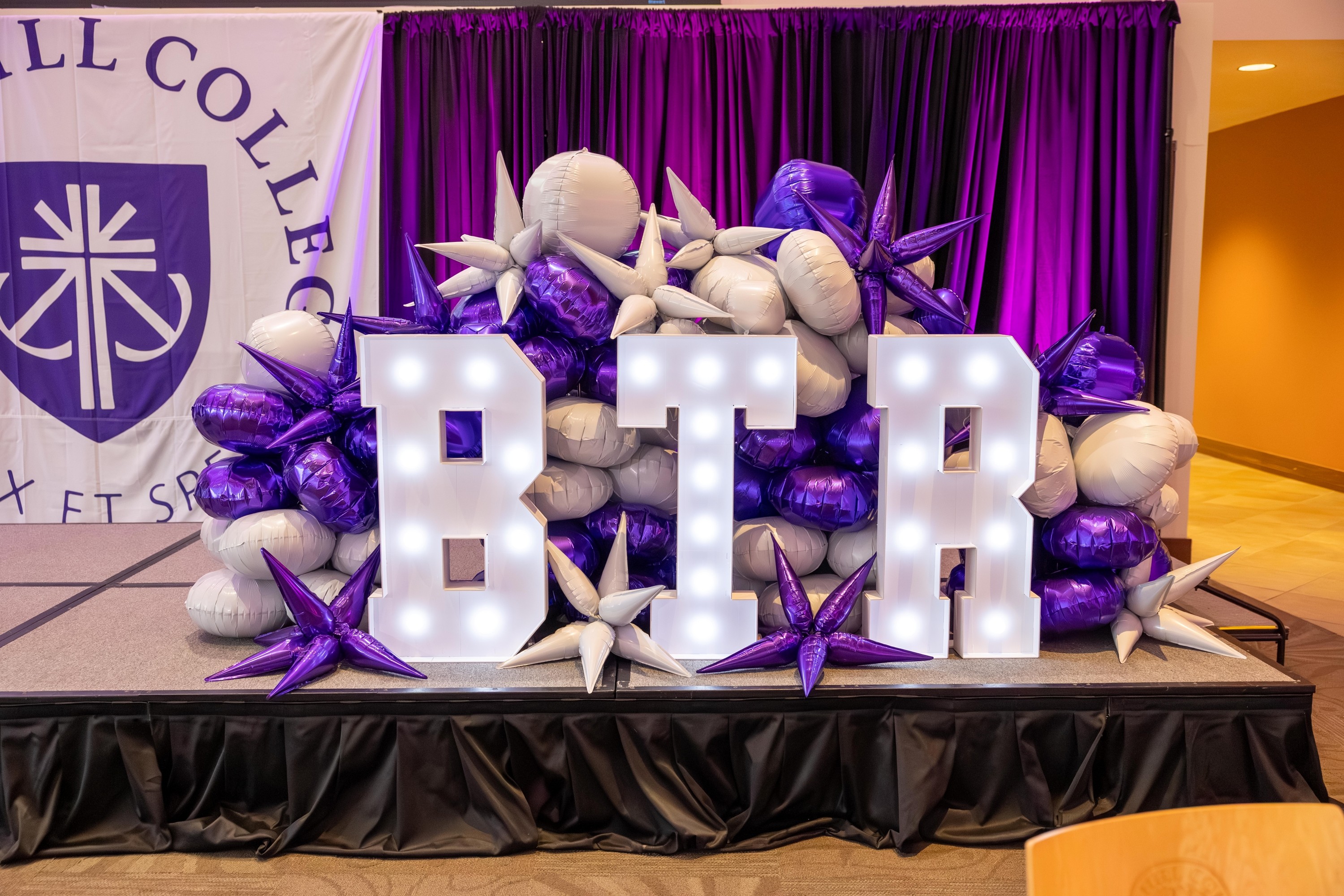 BTR signage on stage