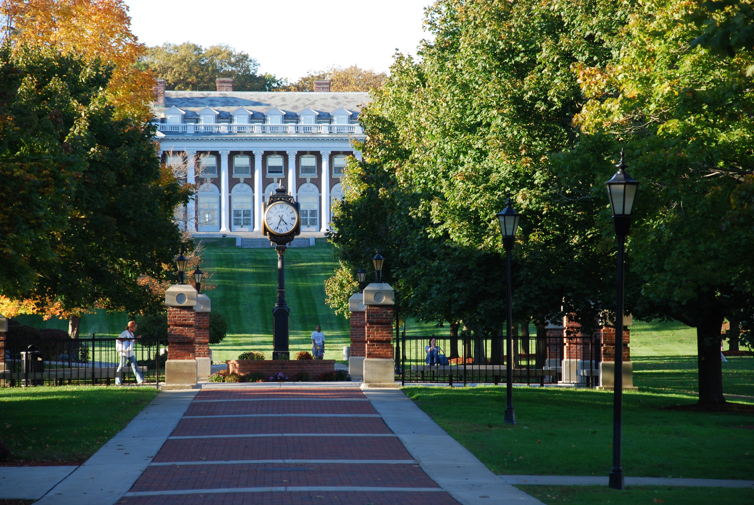 Clock and Donahue Hall