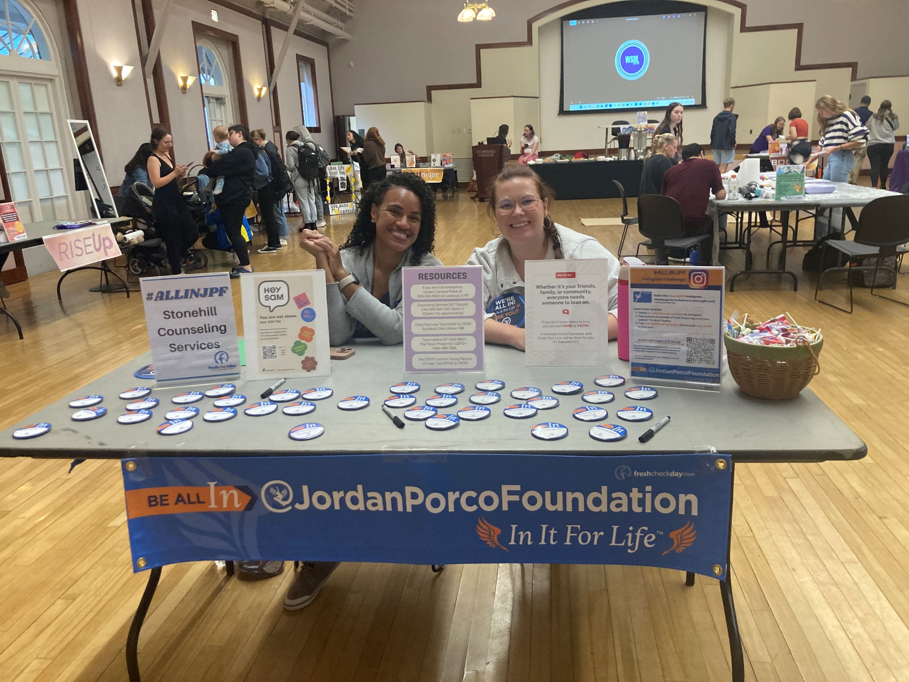 students at fresh check day table