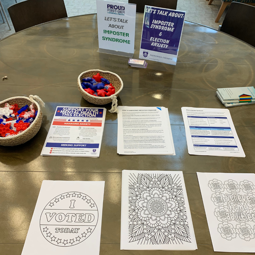 group of items for mental health moment