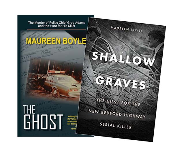 The Ghost and Shallow Graves book covers