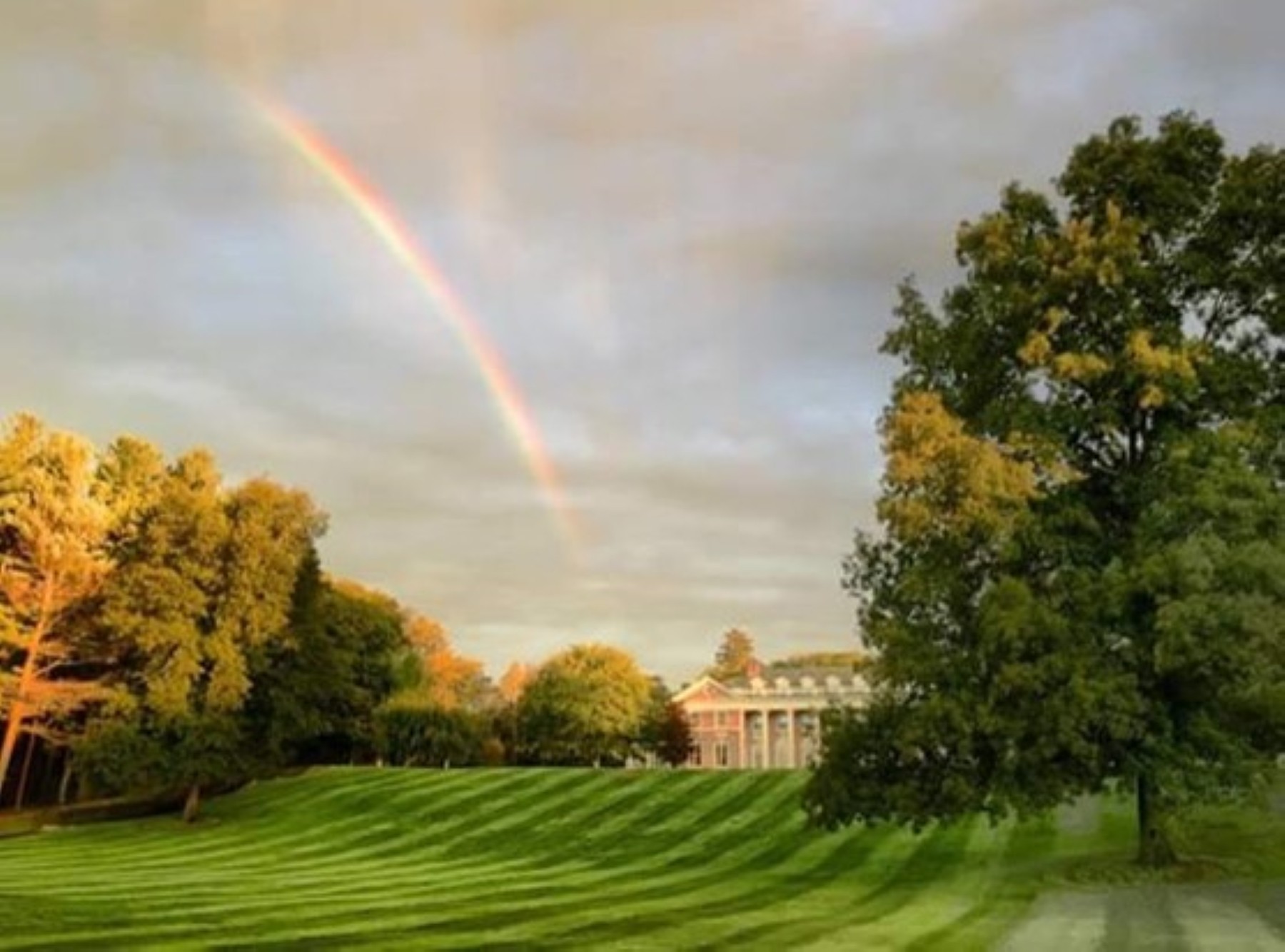 Rainbow over Donahue Hall
