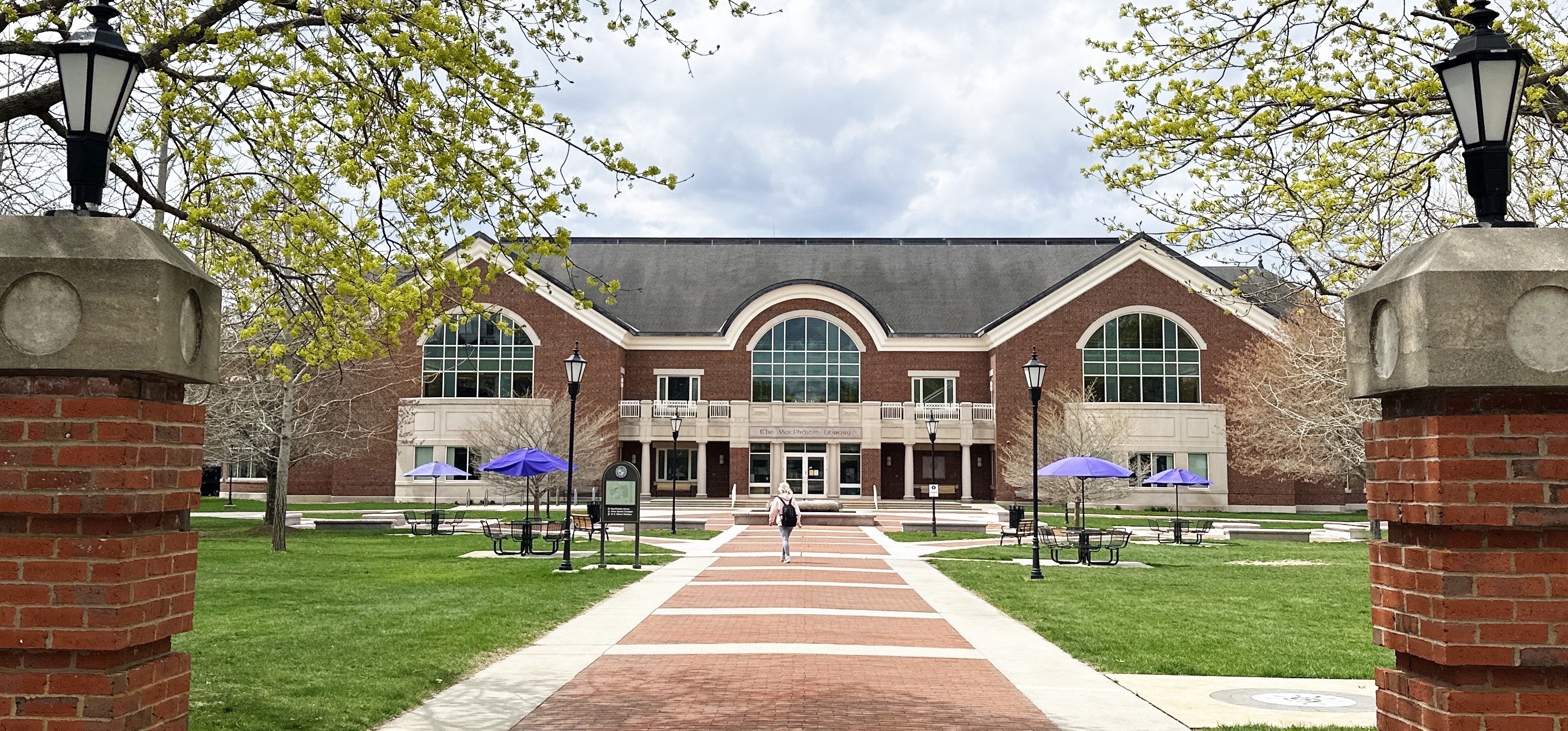 Library Exterior in Spring